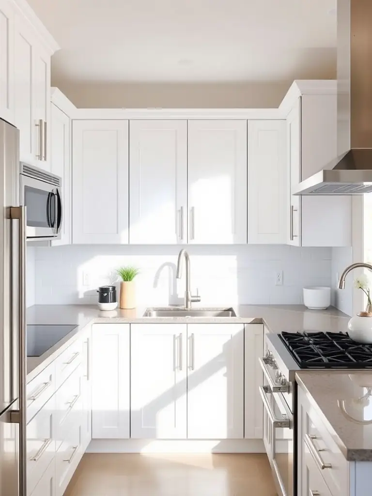 A before-and-after shot of a kitchen cabinet refinishing project, showcasing the cabinet refinishing services offered by Colorado Paint Pros.